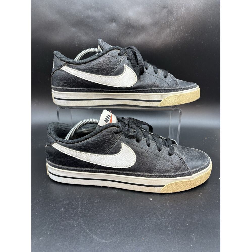Nike Court Legacy Mens Size 10 Black White Gum Athletic Leather Shoes Sneakers